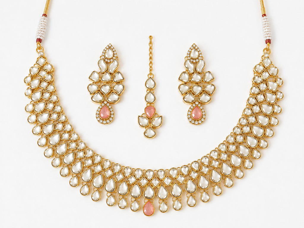 Soft Pink Teardrop Detailing