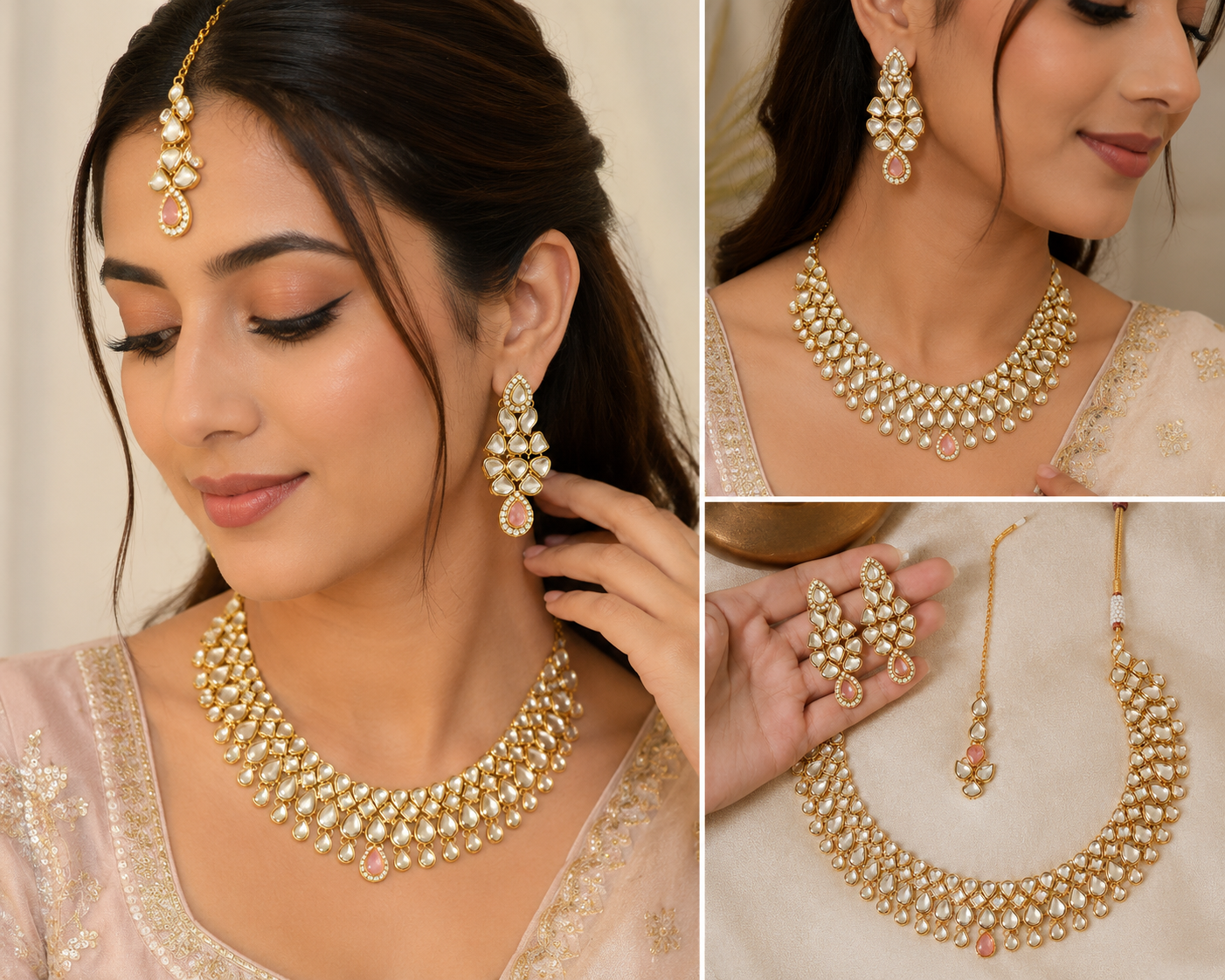 Soft Pink Teardrop Detailing