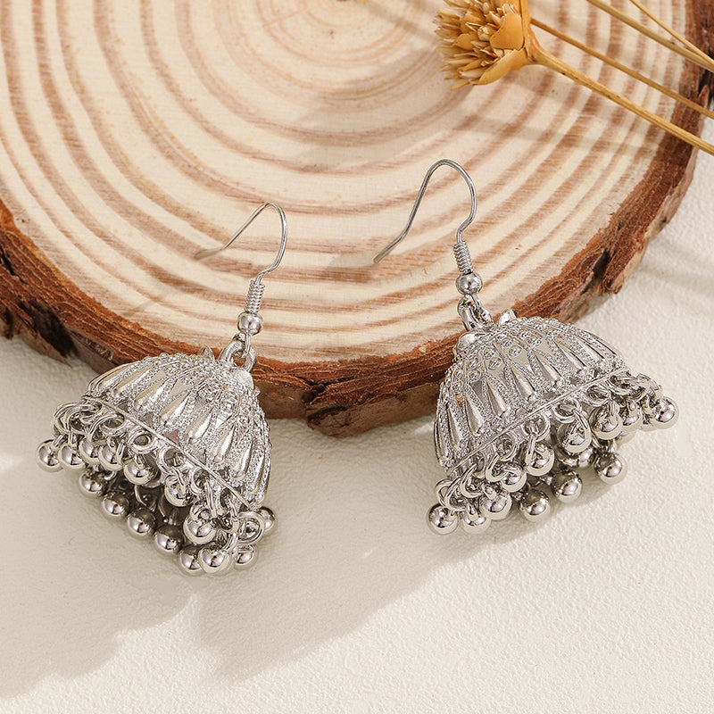 Pearl Dome Jhumka Earrings – Traditional Pakistani & Indian Drop Earrings